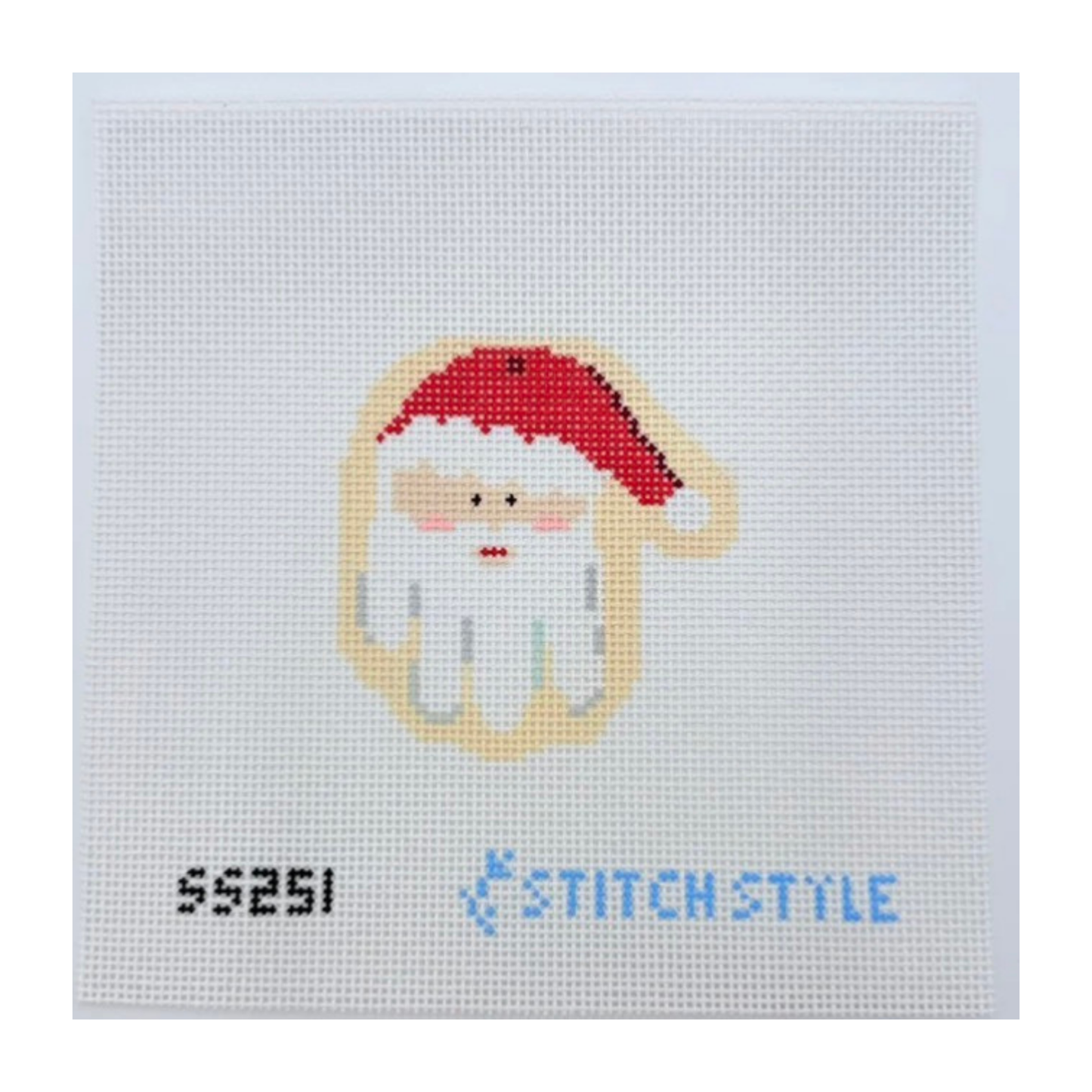Santa Hand Print - Stitch Style
