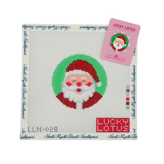Cheeky Santa - Lucky Lotus Needlepoint