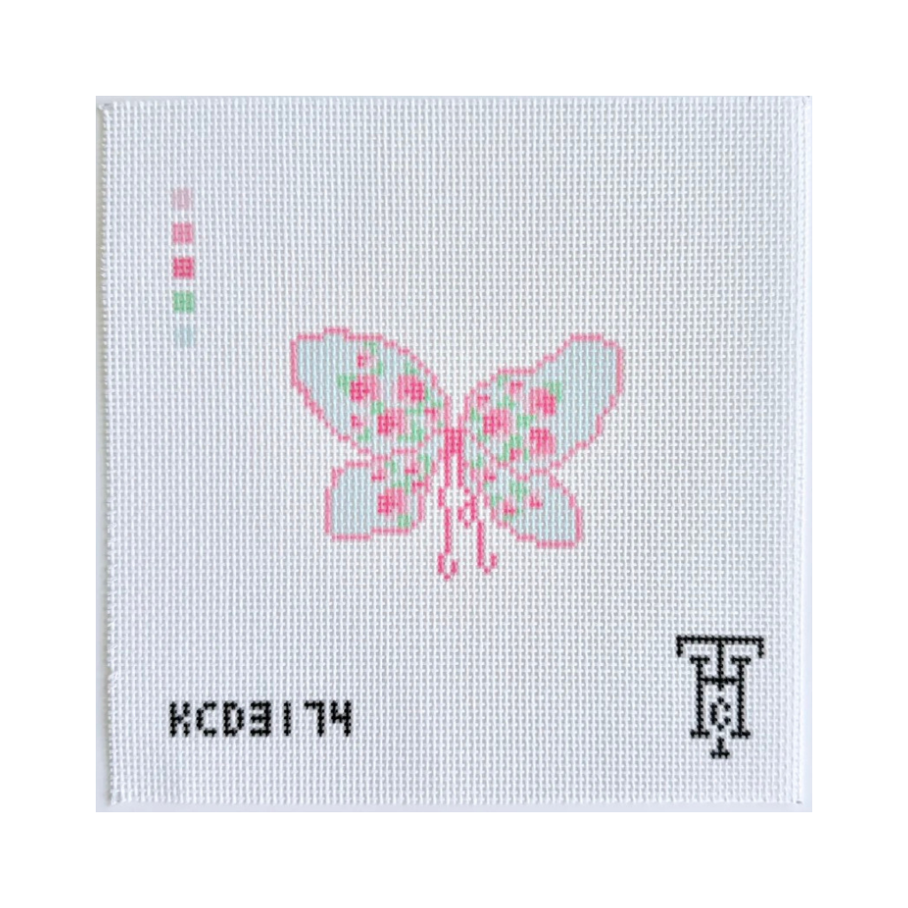 Pink Butterfly Canvas - Heirloom Textile Co