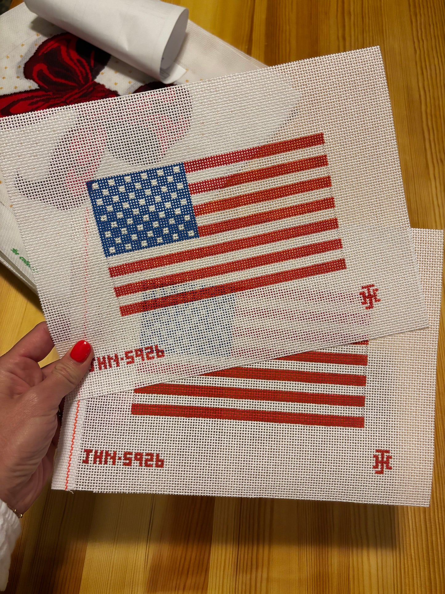 American Flag - Jennifer Hall Needlepoint