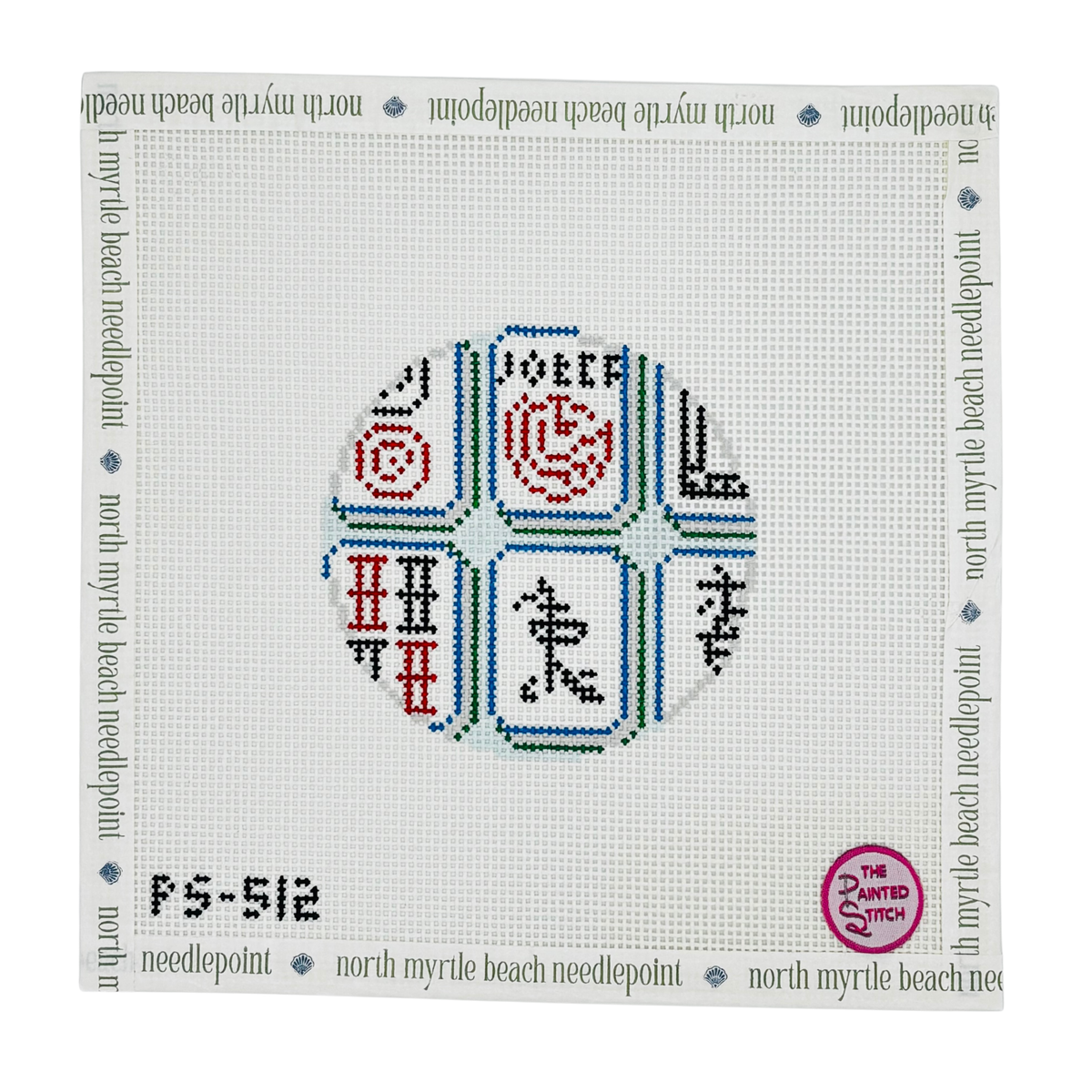 Mahjong Tiles Round - The Painted Stitch