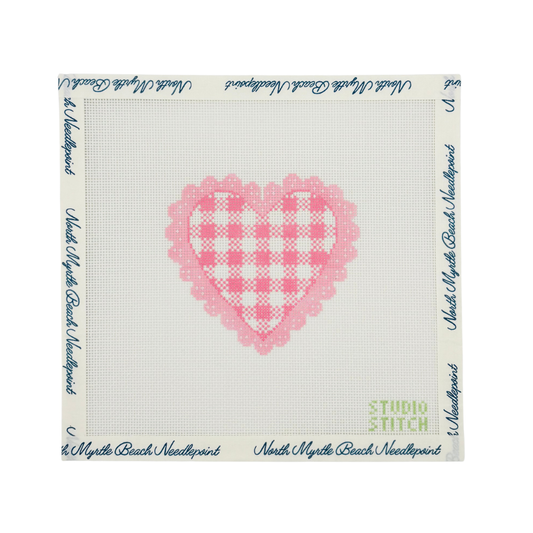 Gingham Scalloped Heart
