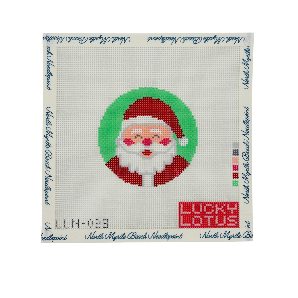 Cheeky Santa - Lucky Lotus Needlepoint