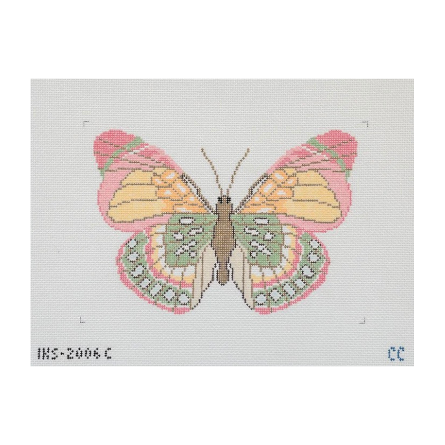 Pink Green Butterfly Large - Initial K Studio