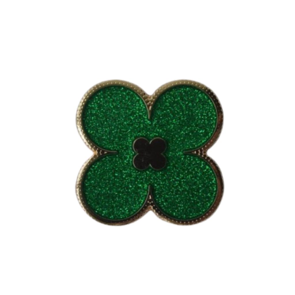Go Stitch Needle Minder Green Glitter Clover
