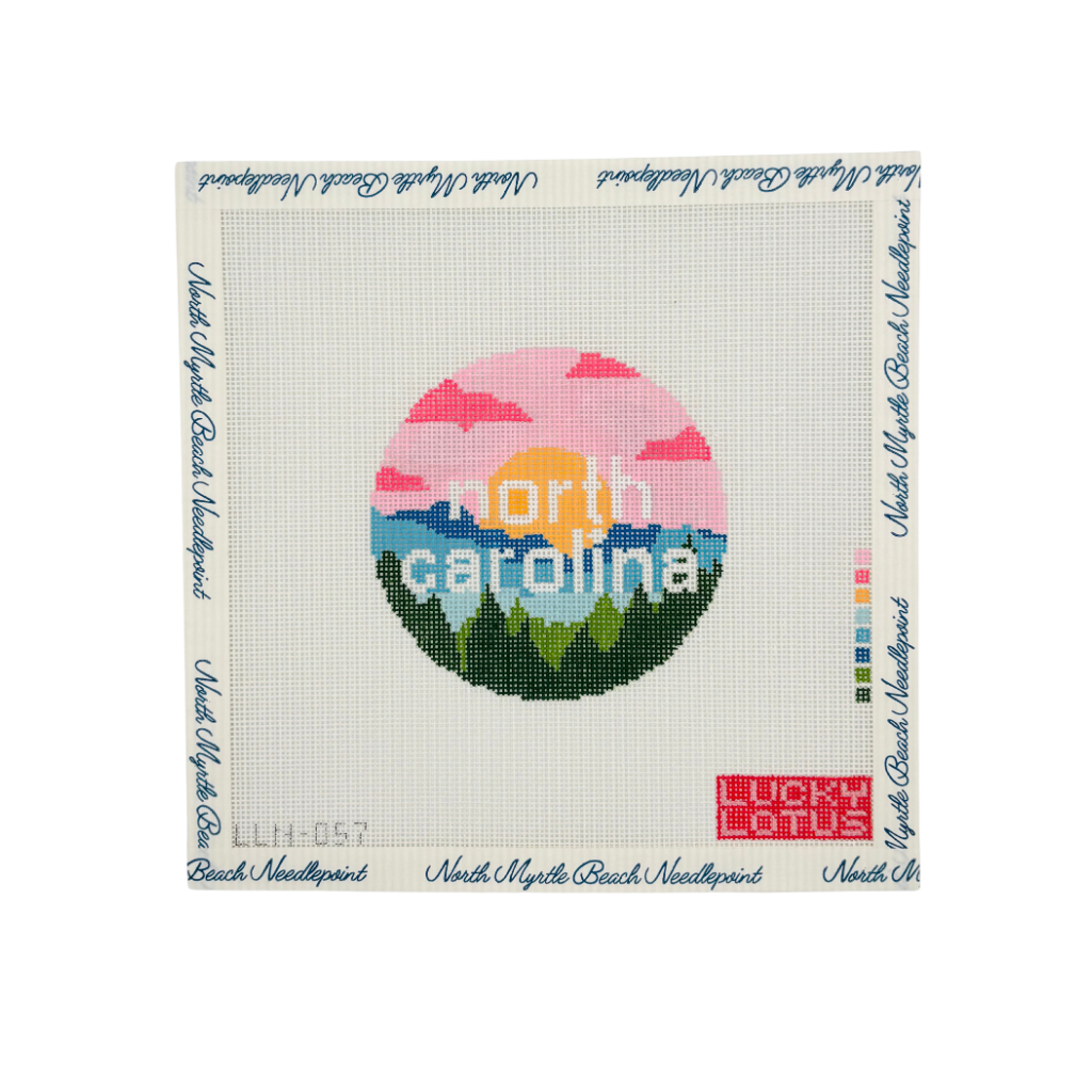 North Carolina Round - Lucky Lotus Needlepoint