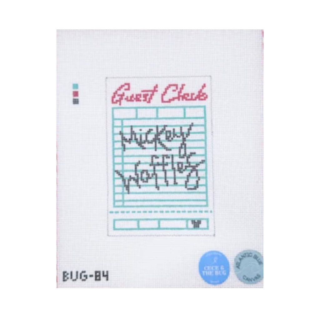 Waffles Guest Check - Atlantic Blue Canvas