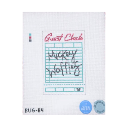 Waffles Guest Check - Atlantic Blue Canvas