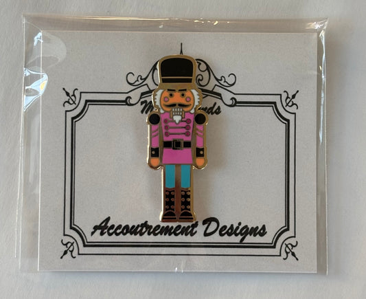 Pink and Teal Nutcracker Needle Minder