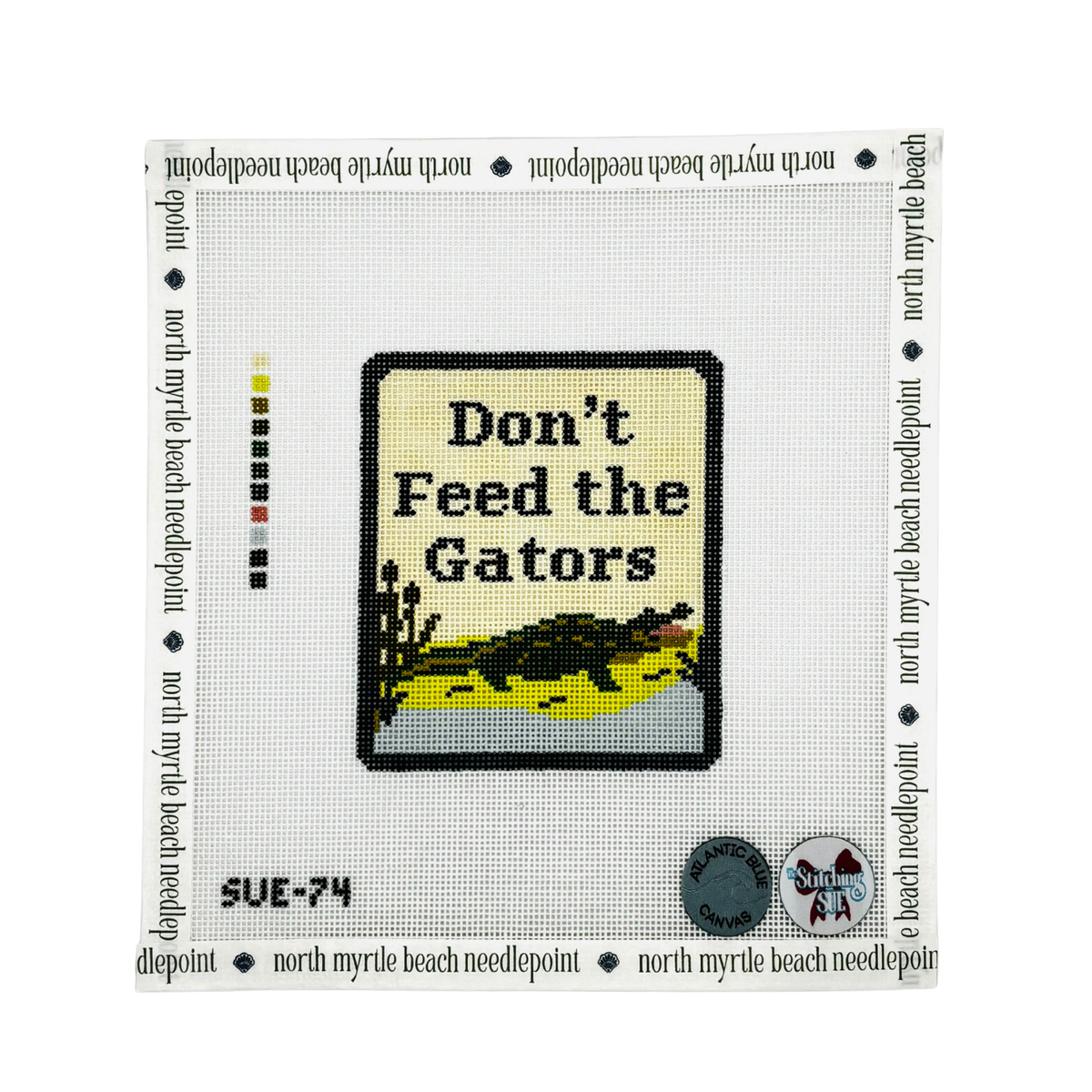 Don't Feed the Gators - Atlantic Blue Canvas
