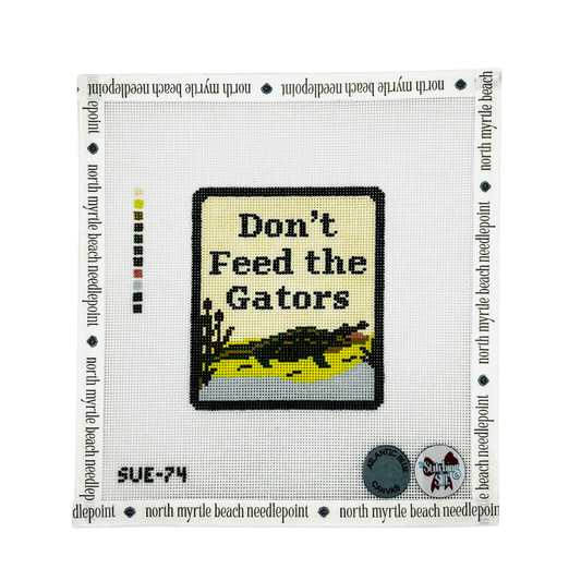 Don't Feed the Gators - Atlantic Blue Canvas