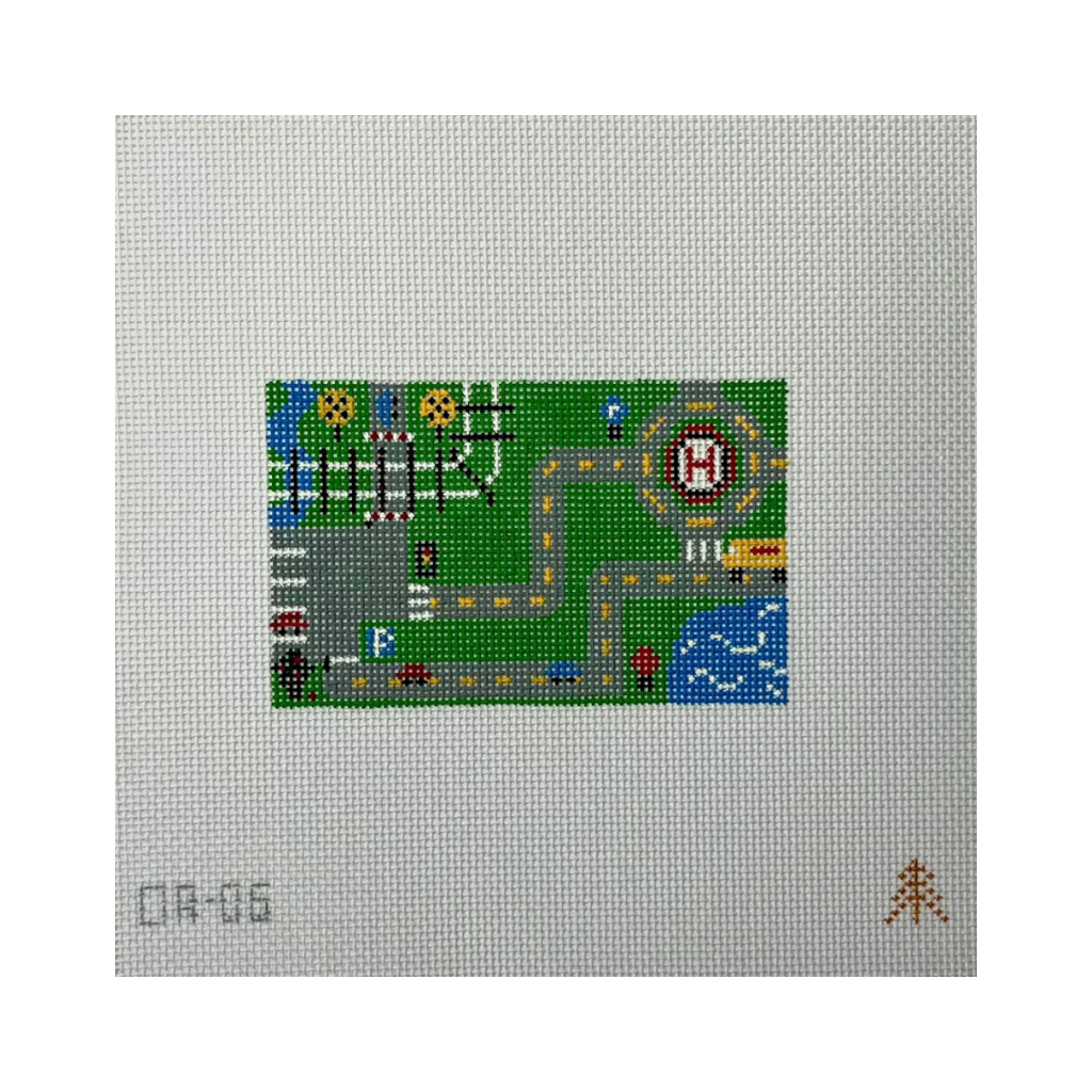 Mini Car Play Mat - Evergreen Needlepoint