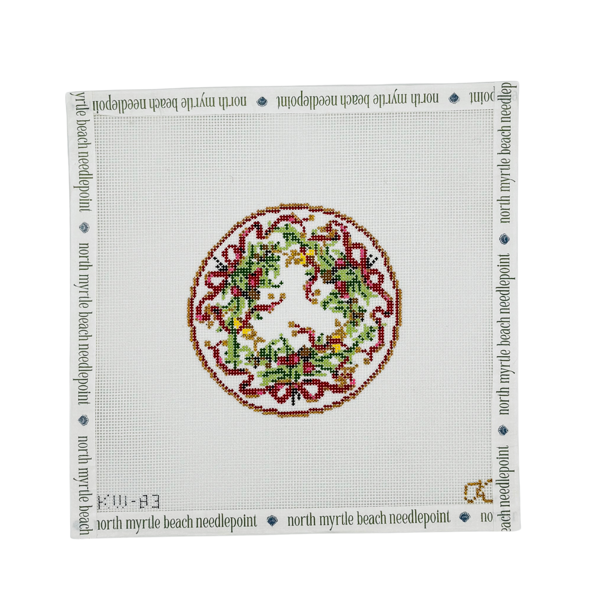 Holiday Garland Plate - Gingham Stitchery
