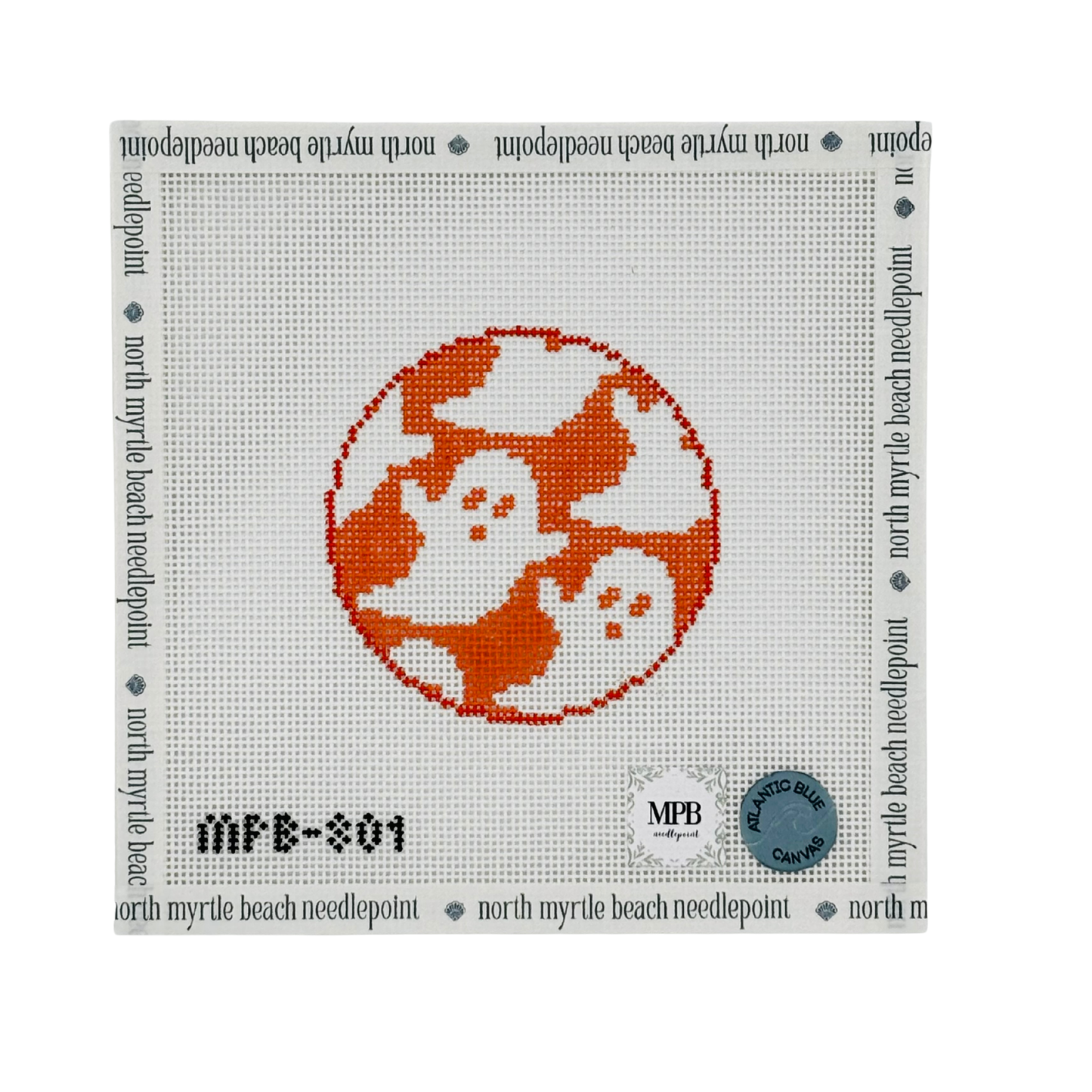 Orange Ghost - Atlantic Blue Canvas