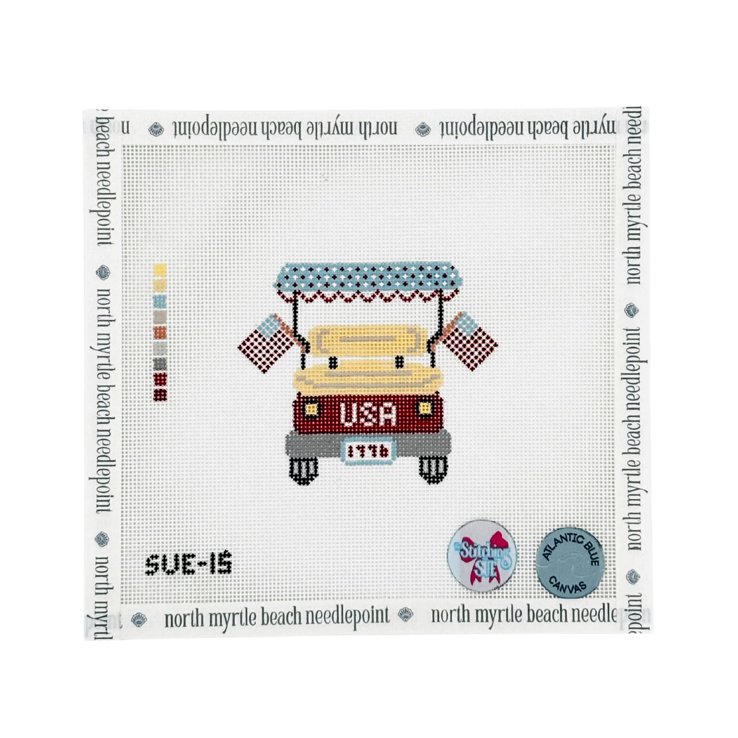 USA Golf Cart - Atlantic Blue Canvas