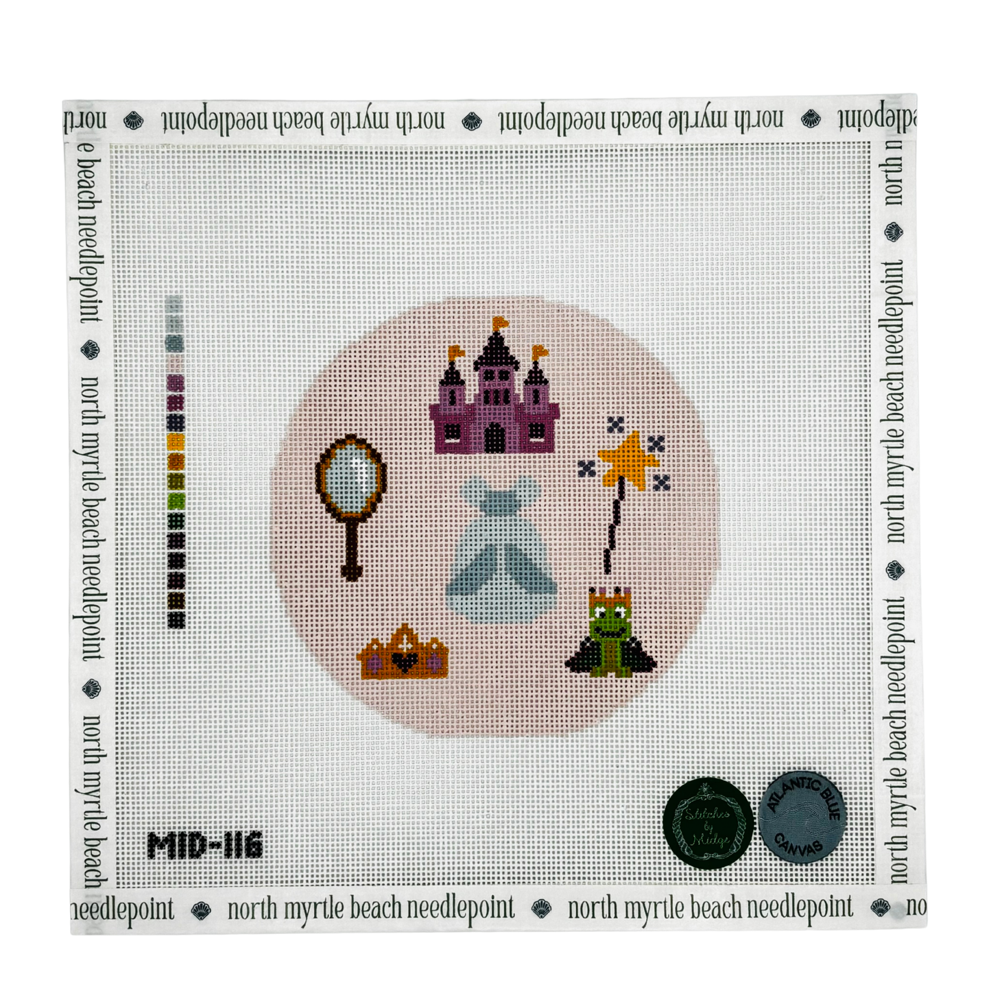 Fairy Tale Round - Atlantic Blue Canvas