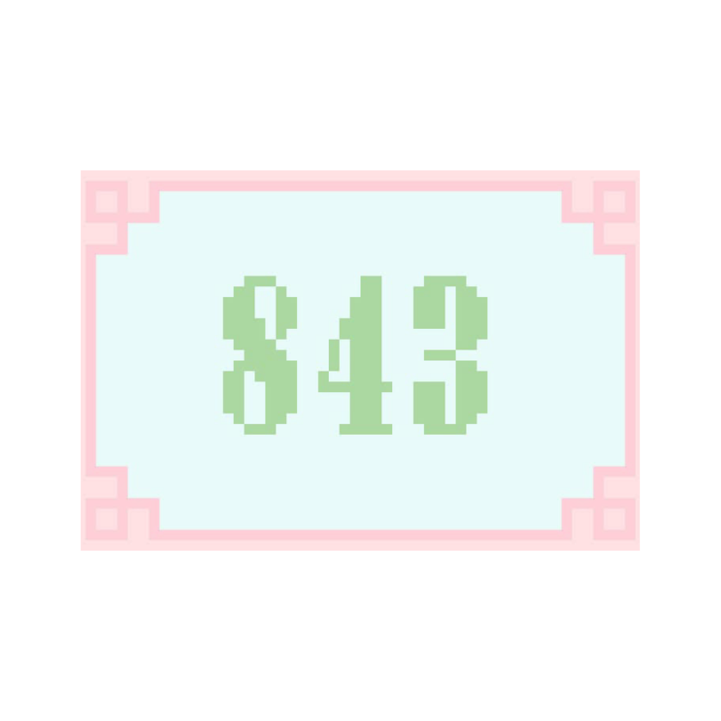 843 Area Code Bag Charm Preorder - October Delivery