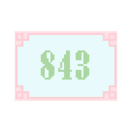 843 Area Code Bag Charm Preorder - October Delivery