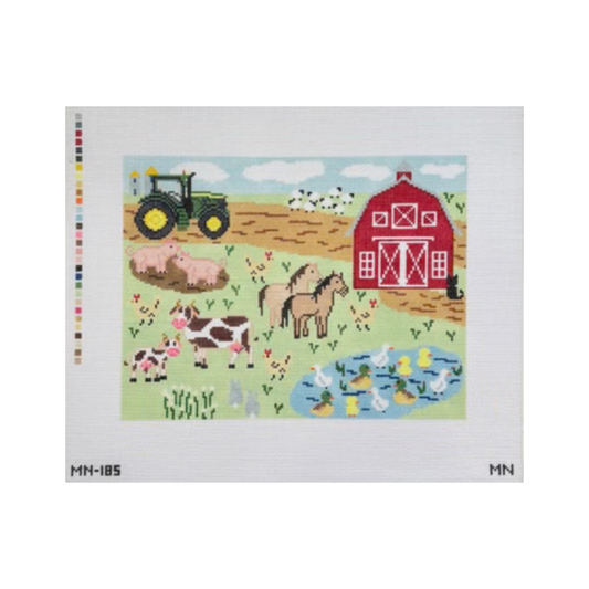 Barnyard Farm Scene - Magnolia Needlepoint