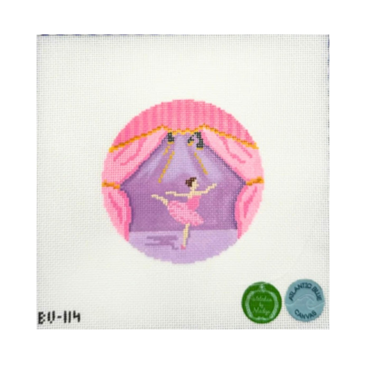 Ballerina Round - Atlantic Blue Canvas