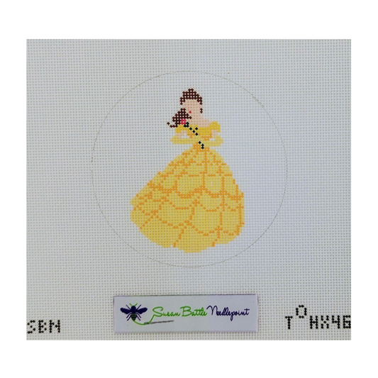 Yellow dress princess - Susan Battle Needlepoint